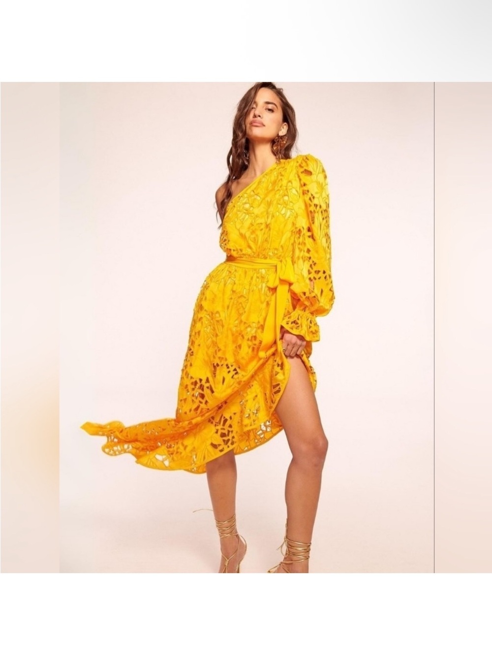 Ramy Brook Jayda one shoulder midi dress Size 4 NWT